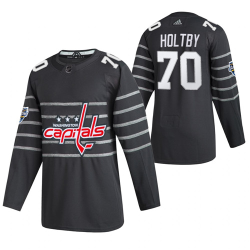 (1)Capitals 70 Braden Holtby Gray 2020 NHL All-Star Game Adidas Jersey