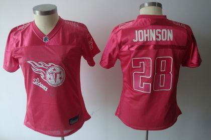 2011 Women FEM FAN Tennessee Titans 28# Chris Johnson red Jersey