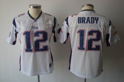2011 Women team Jersey New England Patriots 12 Tom Brady white jerseys