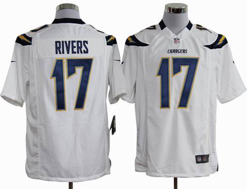 2012 Nike San Diego Chargers #17 Philip Rivers white game  jerseys