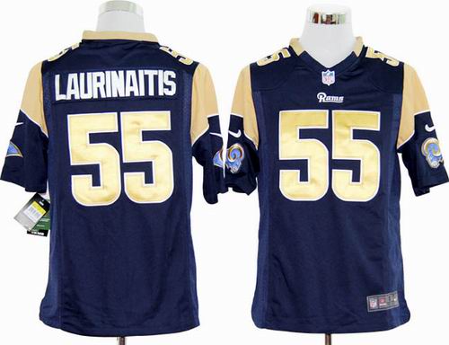 2012 Nike St. Louis Rams 55 James Laurinaitis blue game Jerseys