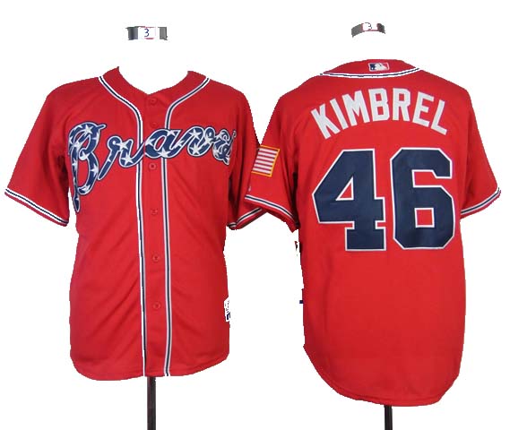 2014 Atlanta Braves #46 Craig Kimbrel red Cool Base Jersey