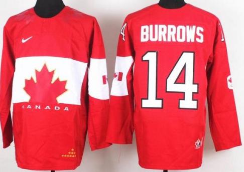 2014 IIHF ICE Hockey World Championship Canada Team 14 Alexandre Burrows Red Jerseys