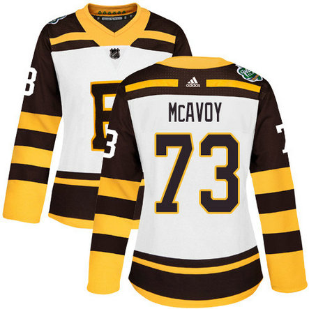 Adidas Bruins #73 Charlie McAvoy White Authentic 2019 Winter Classic