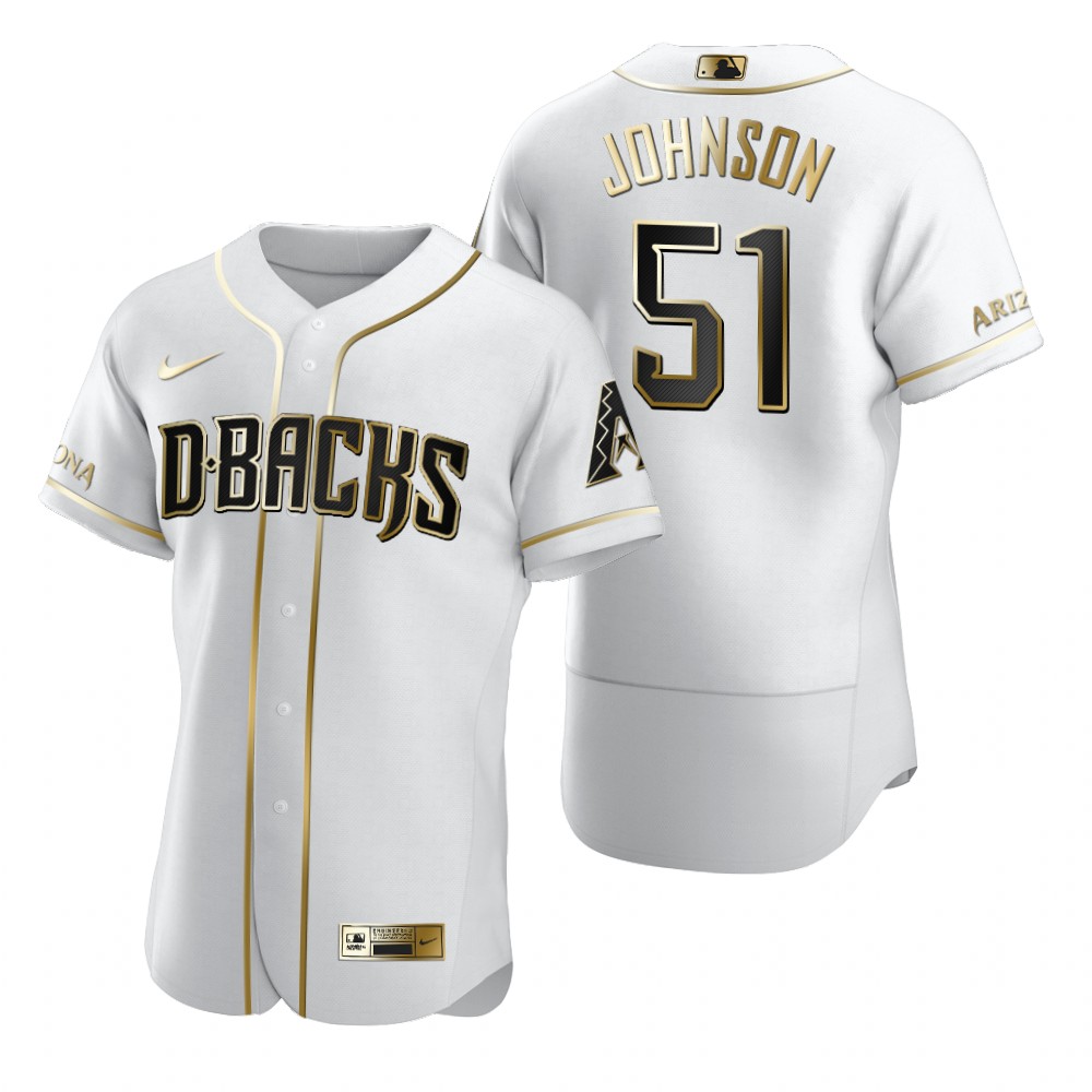 Arizona Diamondbacks 51 Randy Johnson White Nike Men's Authentic