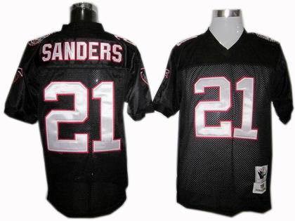 Atlanta Falcons #21 Deion Sanders jersey black