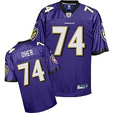 Baltimore Ravens Jersey #74 Michael Oher Team purple color