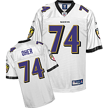 Baltimore Ravens Jersey #74 Michael Oher white color