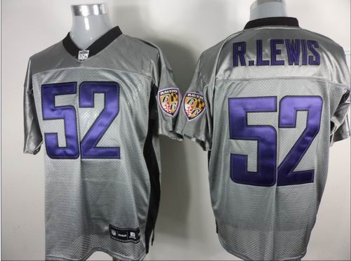 Batlimore Ravens #52 Ray Lewis Gray shadow jerseys