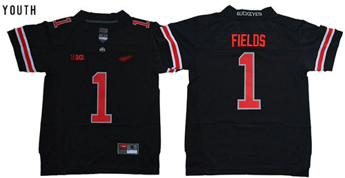Black(Red No.) Limited Stitched Youth College Jersey