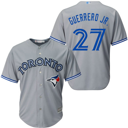 Blue Jays 27 Vladimir Guerrero Jr. Grey Cool Base Stitched Youth