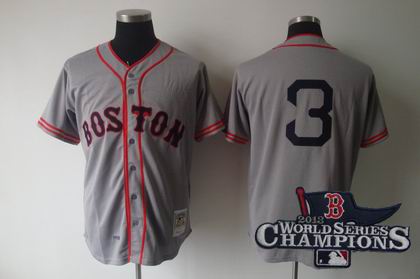 Boston Red Sox 1936 Jimmie Foxx Road 3 Grey Jersey 2013 World Series Champions ptach