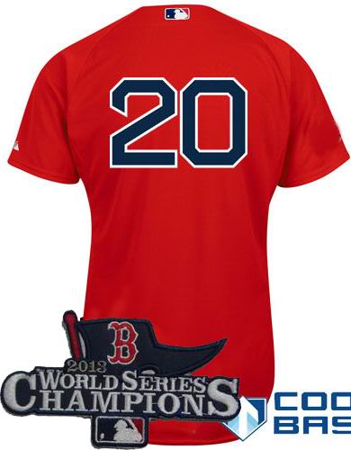 Boston Red Sox 20# Kevin Youkilis red Cool Base Jersey 2013 World Series Champions ptach