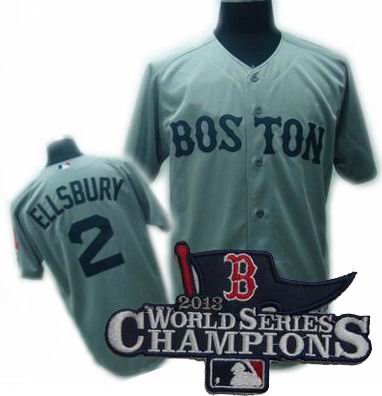 Boston Red Sox Authentic #2 Jacoby Ellsbury Jersey gray 2013 World Series Champions ptach