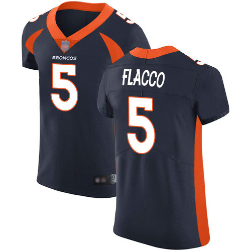 Broncos #5 Joe Flacco Navy Blue Alternate Men's Stitched Football Vapor Untouchable Elite Jersey