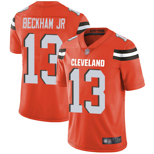 Browns #13 Odell Beckham Jr Orange Alternate Youth Stitched Football Vapor Untouchable Limited Jersey