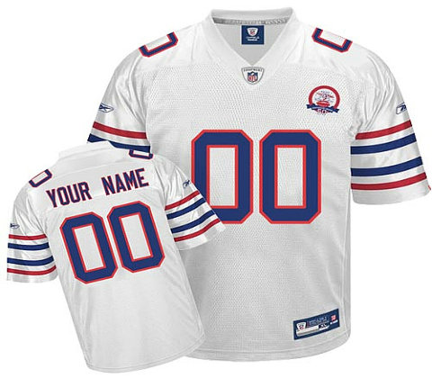 Buffalo Bills AFL 50th Anniversary Customized white Jerseys
