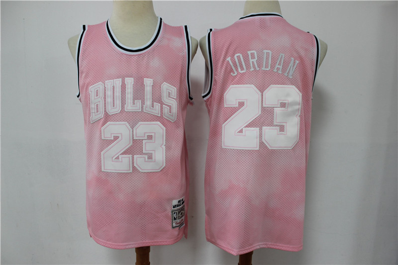 Bulls 23 Michael Jordan Pink 199798 Hardwood Classics Jersey
