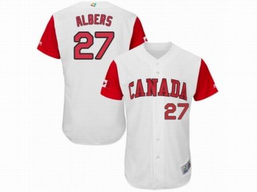 Canada Baseball Majestic #27 Andrew Albers White 2017 World Baseball Classic Team Jersey