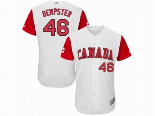 Canada Baseball Majestic #46 Ryan Dempster White 2017 World Baseball Classic Team Jersey