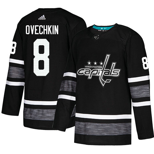 Capitals 8 Alex Ovechkin Black Authentic 2019 AllStar Stitched Hockey