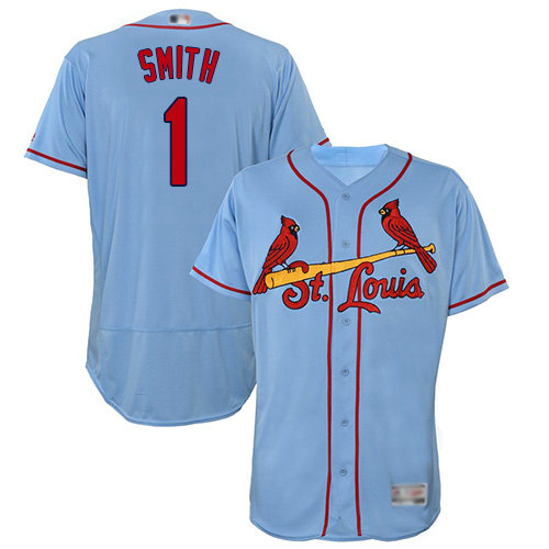 Cardinals 1 Ozzie Smith Light Blue Flexbase Authentic Collection
