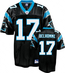 Carolina Panthers #17 Jake Delhomme black Jersey