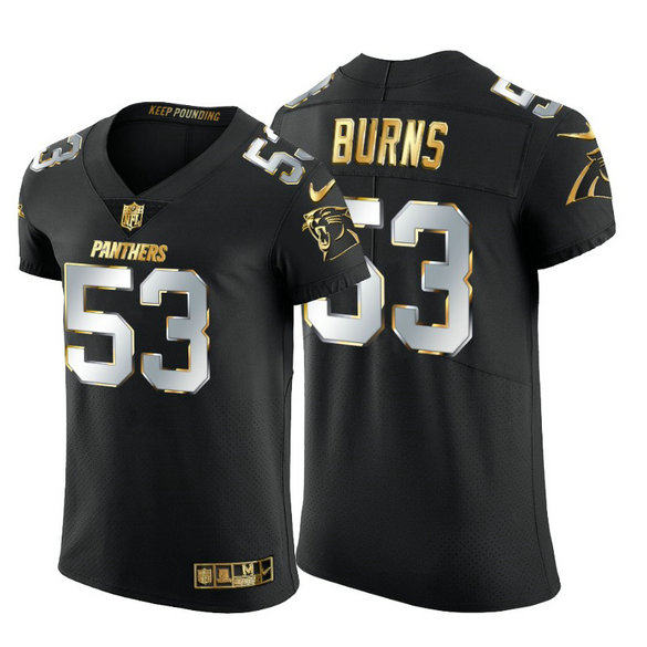 Carolina Panthers #53 Brian Burns Men's Nike Black Edition Vapor Untouchable Elite NFL Jersey