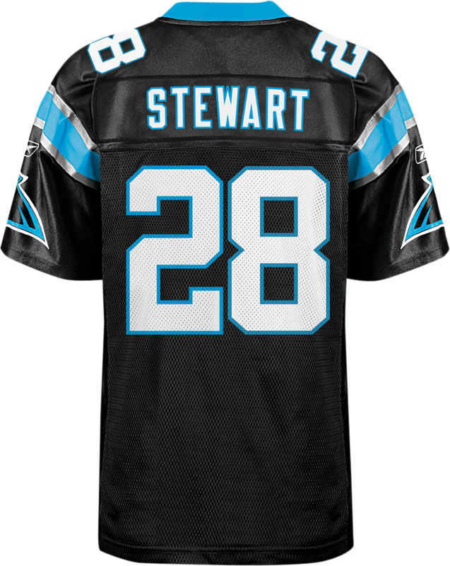 Carolina Panthers 28# Jonathan Stewart black jerseys