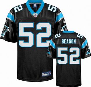 Carolina Panthers 52 Jon Beason black jerseys