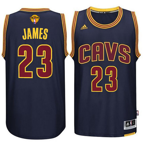 Cleveland Cavaliers 23 LeBron James 2015-16 Finals Navy Blue Jersey