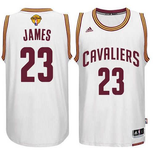 Cleveland Cavaliers 23 LeBron James 2015-16 Finals White Jersey