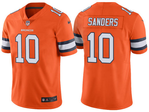 Denver Broncos 10 Emmanuel Sanders Orange Color Rush Limited Jersey