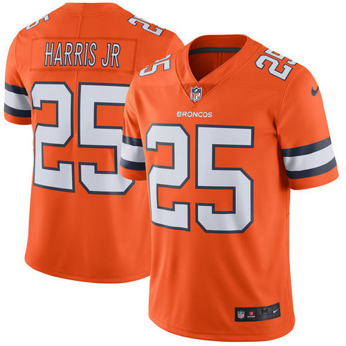 Denver Broncos 25 Chris Harris Jr Nike Orange Color Rush Limited Jersey