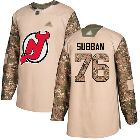 Devils #76 P. K. Subban Camo Authentic 2017 Veterans Day Stitched Youth Hockey Jersey