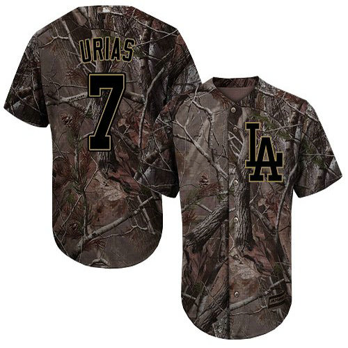 Dodgers 7 Julio Urias Camo Realtree Collection Cool Base Stitched