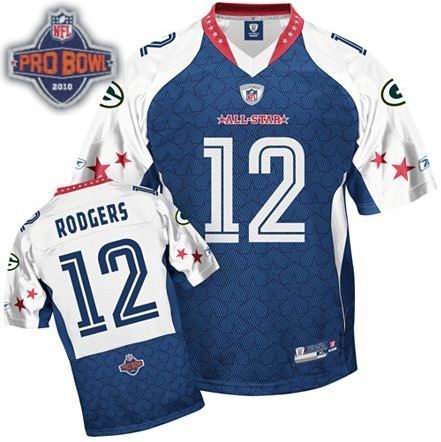 Green Bay Packers #12 Aaron Rodgers 2010 Pro Bowl NFC