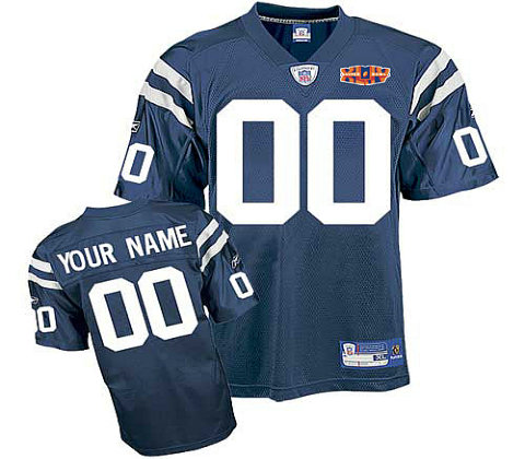 Indianapolis Colts Super Bowl XLIV Customized Team Color Jerseys