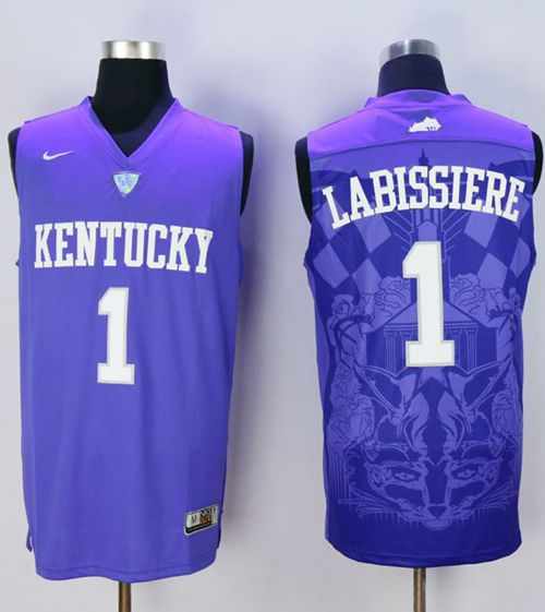 Kentucky Wildcats 1 Skal Labissiere Blue Basketball NCAA Jersey