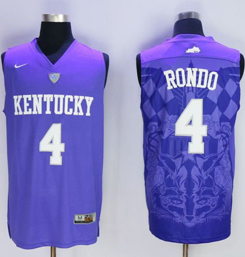 Kentucky Wildcats 4 Rajon Rondo Blue Basketball NCAA Jersey