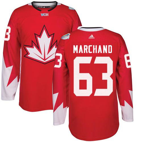 Kid Team Canada 63 Brad Marchand Red 2016 World Cup NHL Jersey