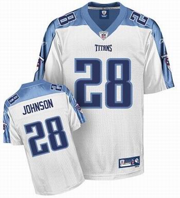 Kids Tennessee Titans #28 Chris Johnson jersey white