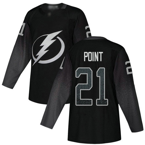 Lightning #21 Brayden Point Black Alternate Authentic Stitched Youth Hockey Jersey