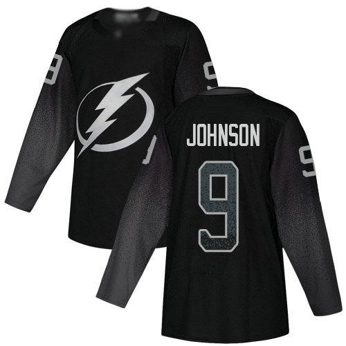 Lightning #9 Tyler Johnson Black Alternate Authentic Stitched Youth Hockey Jersey