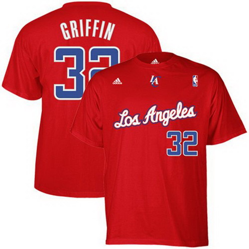 Los Angeles Clippers #32 Blake Griffin red T Shirts
