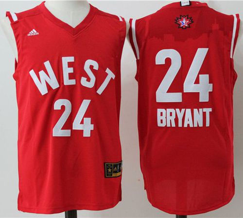 Los Angeles Lakers 24 Kobe Bryant Red 2016 All Star NBA Jersey