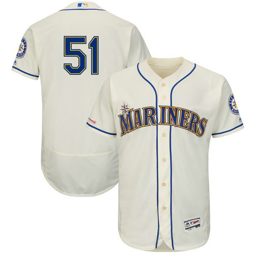 Mariners 51 Ichiro Suzuki Navy 150th Patch Flexbase Jersey