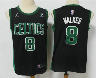 Men's Boston Celtics #8 Kemba Walker Black 2021 Brand Jordan Swingman Stitched NBA Jersey With 