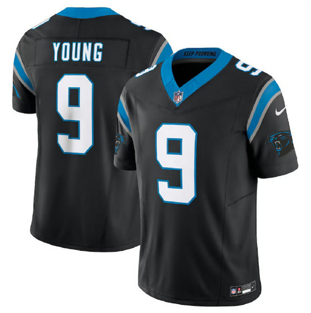 Men's Carolina Panthers #9 Bryce Young Black 2023 F.U.S.E. Vapor Untouchable Stitched Football Jersey
