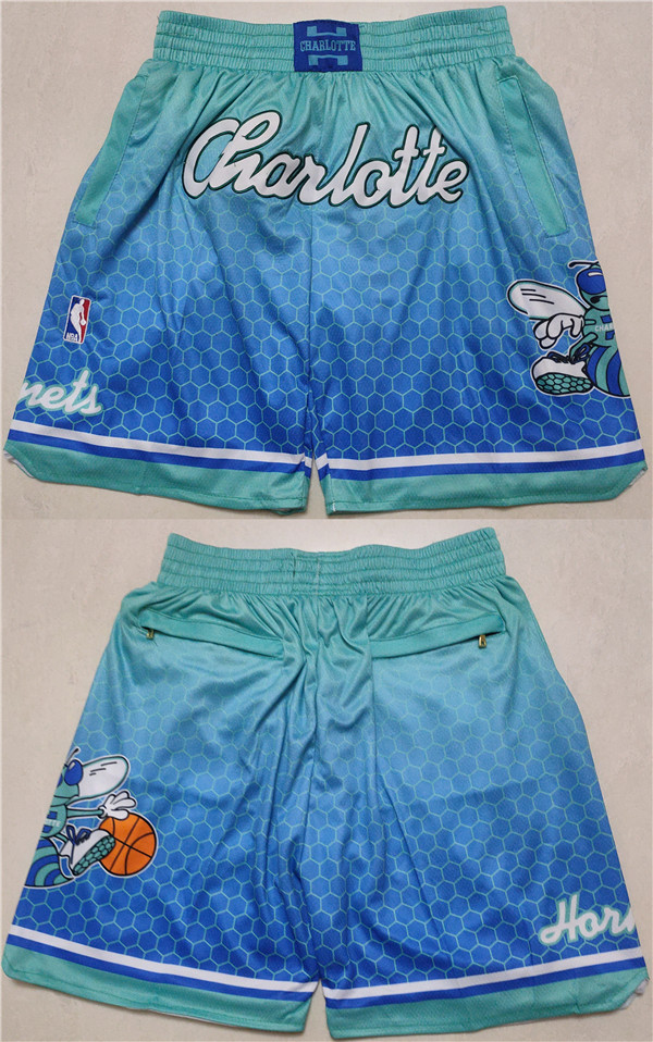 Men's Charlotte Hornets Blue Mitchell & Ness Shorts 